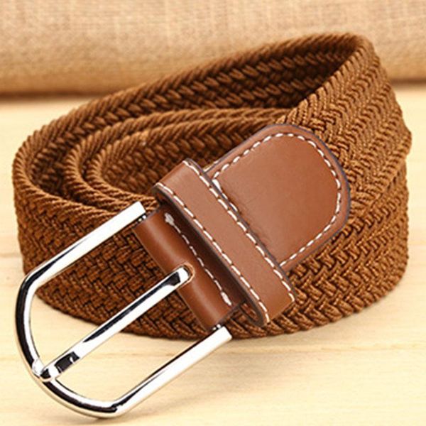 

belts men's stretck braided elastic woven canvas buckle belt waistband waist stras pd-0012, Black;brown