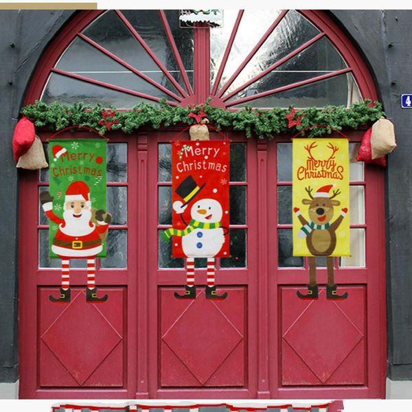 

christmas decorations for home door decor hanging ornaments window cloth gifts year 2021