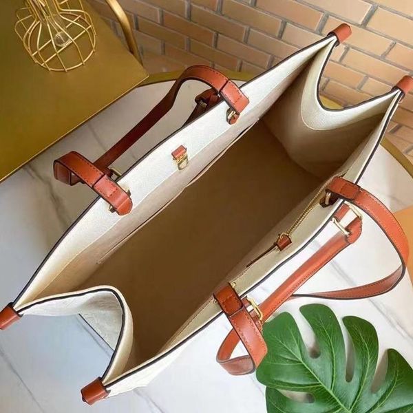

designer onthego 2021 ss ladies crossbody bag vintage handbag plain classic letter cowhide double handle delicate tote bags women fashion sh, Black;red