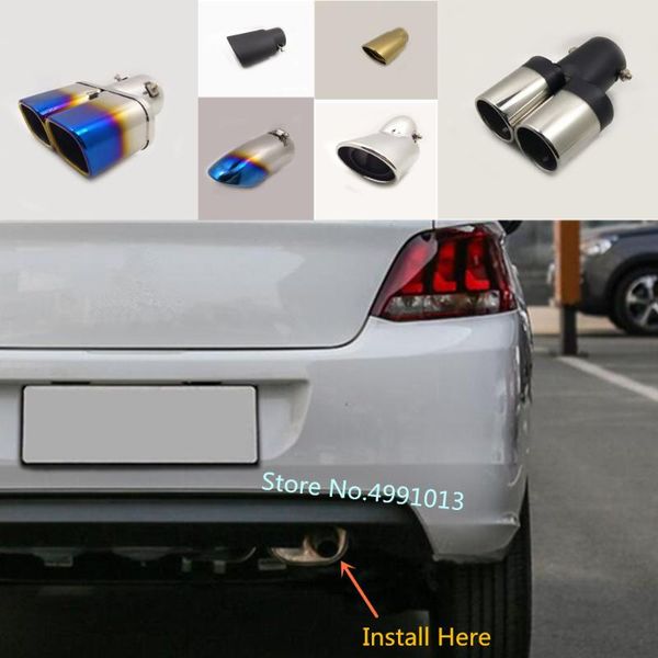 

manifold & parts for 301 2021 car cover muffler exterior back end pipe dedicate exhaust tip tail outlet ornament vent 1pcs