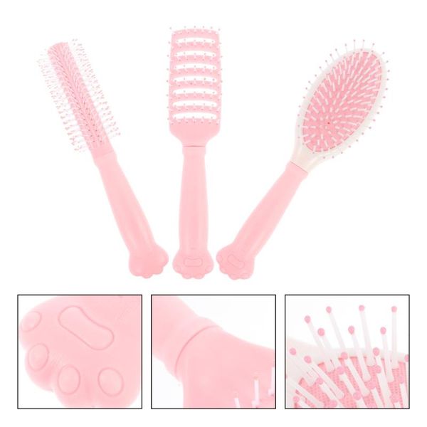 

hair brushes 1 set of 3pcs anti static combs styling, Silver