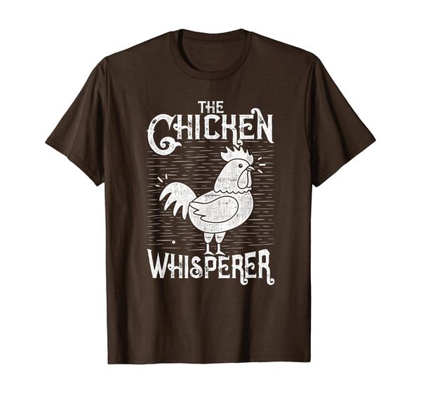 

the chicken whisperer funny chicken farmer design t-shirt, White;black