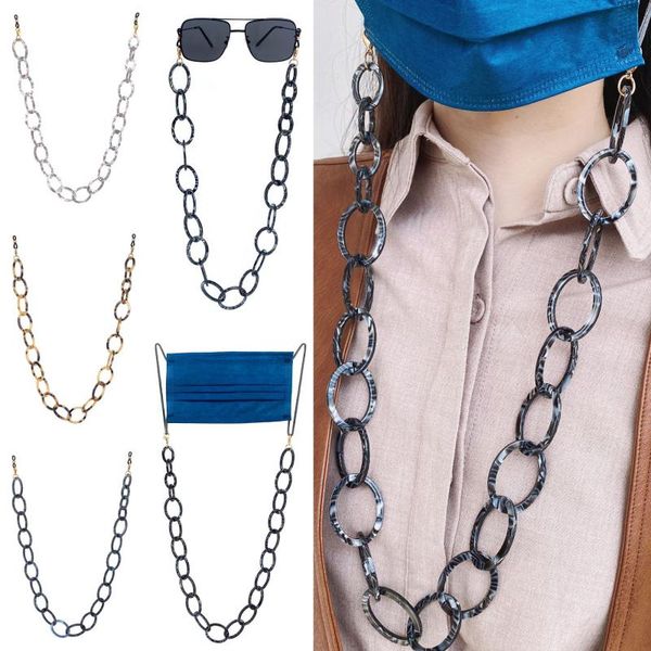 

sunglasses frames 2021 chic simple acrylic big statement glasses chain fashion trendy, Silver