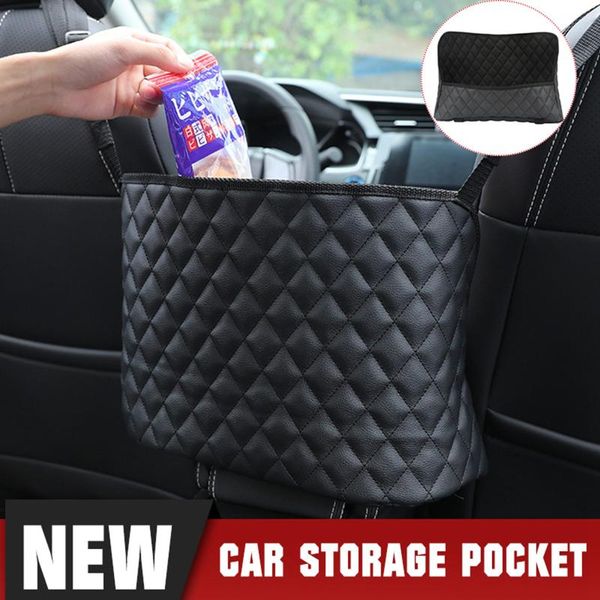 

car organizer net pocket handbag holder between seat side storage mesh bag