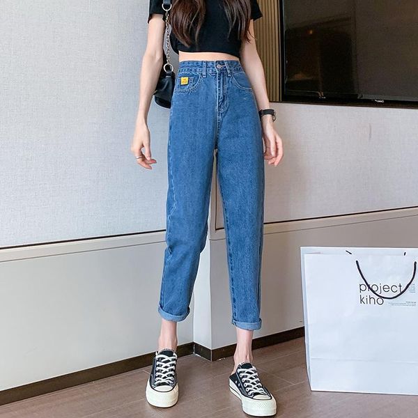 

women's jeans for women autumn and winter high waist dad 2021, Blue