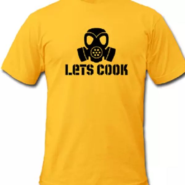 

let's cook gas mask t shirt tee cooking funny breaking bad heisenberg, White;black
