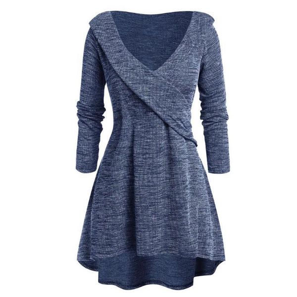 

women's blouses & shirts women plus size long sleeve v-neck tunic high low plunging neck vintage shirt gothic d3cx, White