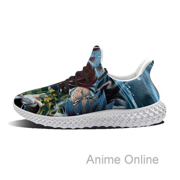 

spring tomioka giyuu anime pattern outdoor flat running shoes