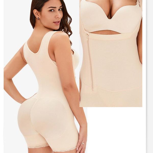 

women's shapers women shaper slimming body corset lift buplus size underwear adjustable straps zipper shapewear 6xl, Black;white