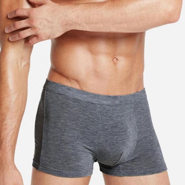 

underpants 4pcs/lot men's underwear cotton boxers solid color breathable man panties shorts brand u convex boxer brief, Black;white