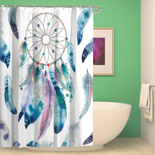 

sun moon plant printing waterproof mildew shower curtain bathroom polyester partition home decor window curtains