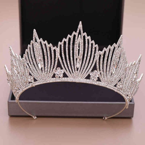 

wedding hair jewelry accessories korean handmade exquisite bridal headdress crown luxury atmosphere toast dress, Slivery;golden