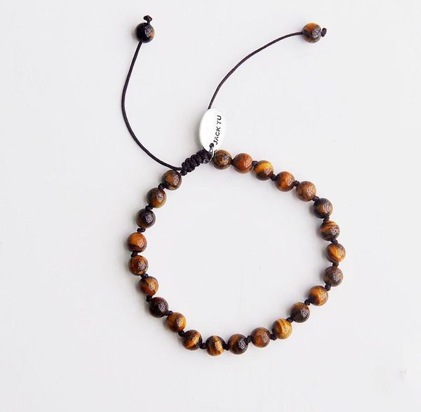 

tennis round 6mm tiger eye knotted friendship bracelet for men and woman, Golden;silver