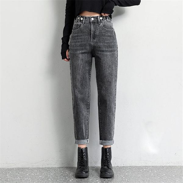 

2011Spring summer new Loose Vintage Blue Jeans Woman High Waist Boyfriend Jeans for Women Mom Jeans Harlan Carrot Pants, Retro blue