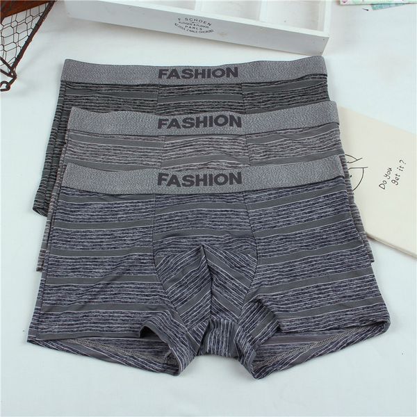 

men's ice silk boxer underwear mid waist breathable moisture absorption taobao man xia, Black;white