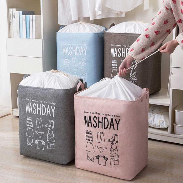 

44*35*50cm laundry hamper durable fashionable basket bucket storage box drop baskets