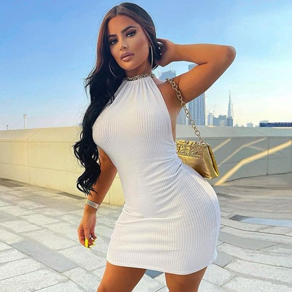 

women's halter lace-up dress white casual dresses, Black;gray