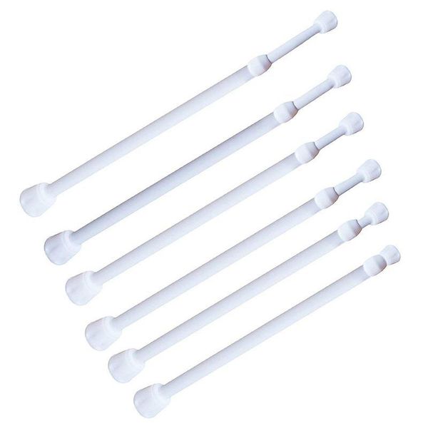 

shower curtains 6 pack tension rods, adjustable spring steel cupboard bars rod curtain extendable
