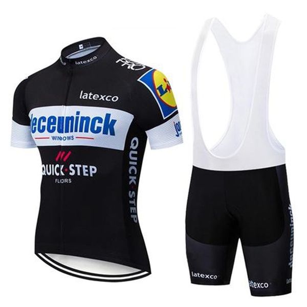 

new quick step team breathable short sleeve cycling suit, Gray