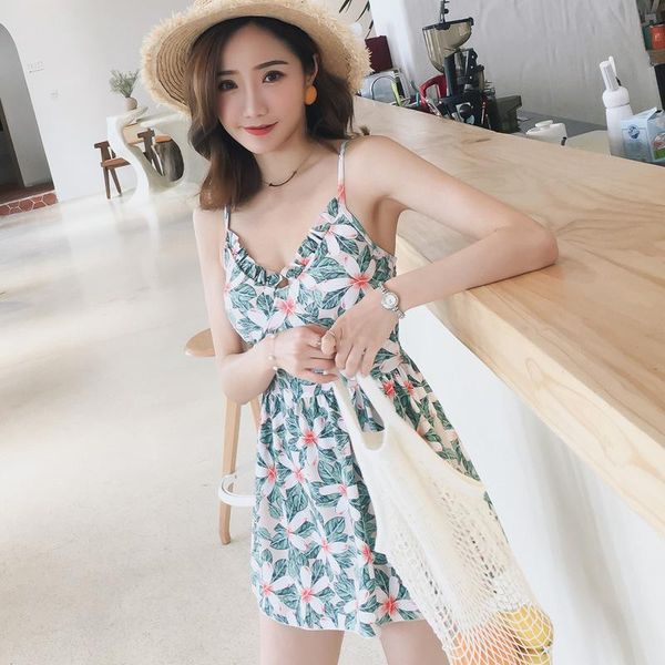 

one-piece suits women printed one piece swimwear bathing suit swim beach dress summer swimming beachwear swimsuit 2021