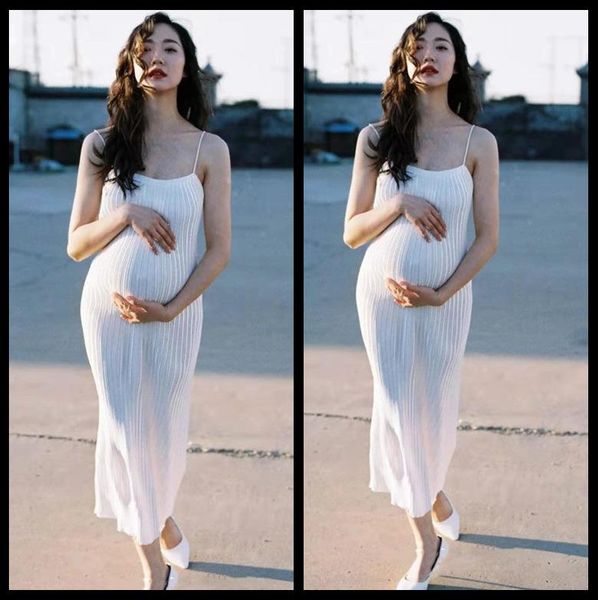 

pregnant women po dresses maternity pography clothes dress for shoot, White
