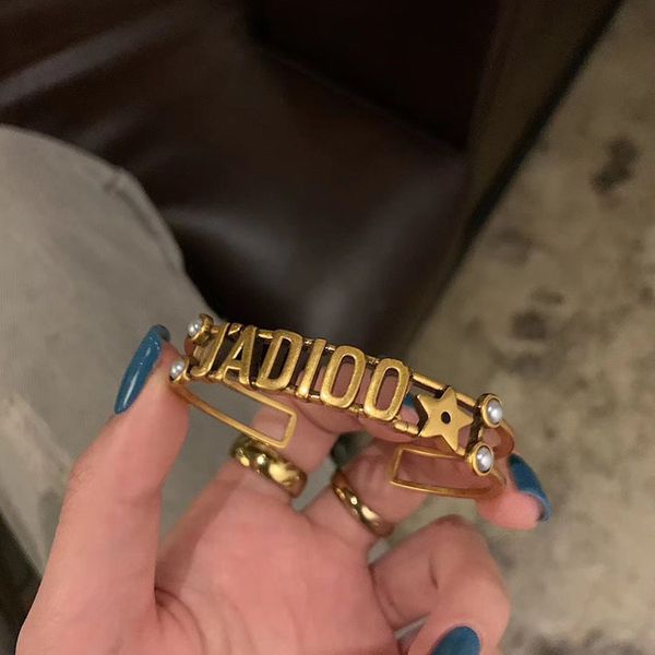 

ring new letter bracelet temperament bracelet ring female, Black