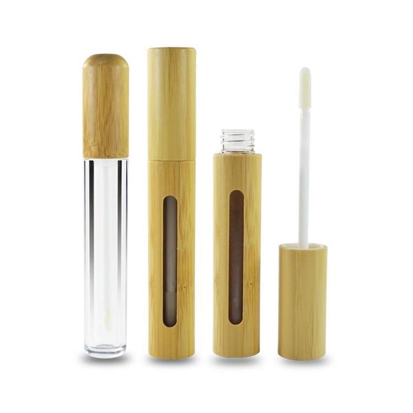 

storage bottles & jars lip gloss containers 5ml /6ml bamboo lipgloss tube engraving cute