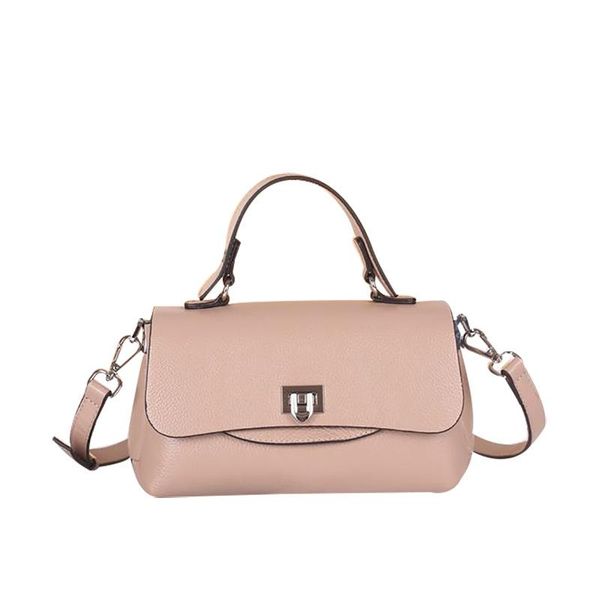 

evening bags all-match lock design cross body bag small cowhide leather women shoulder 2 straps beige green female handbag