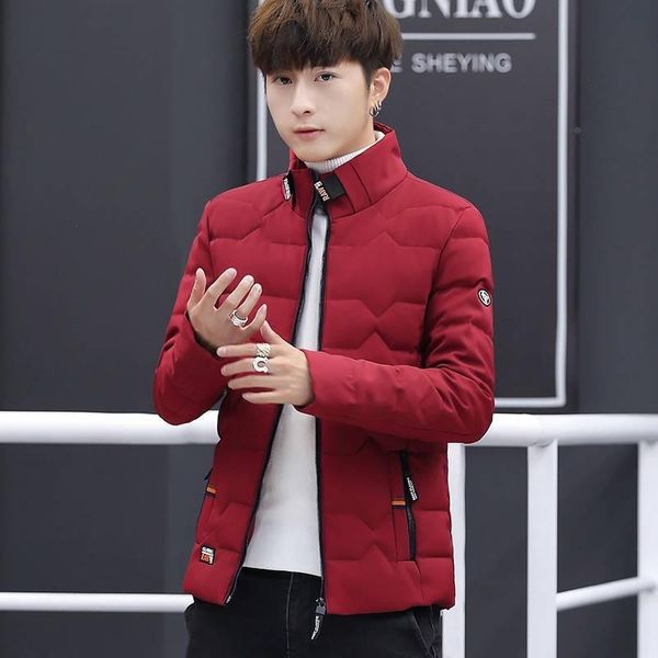 

men's jackets overseas cotton padded clothes korean fashion down youth stand collar jacket, Black;brown