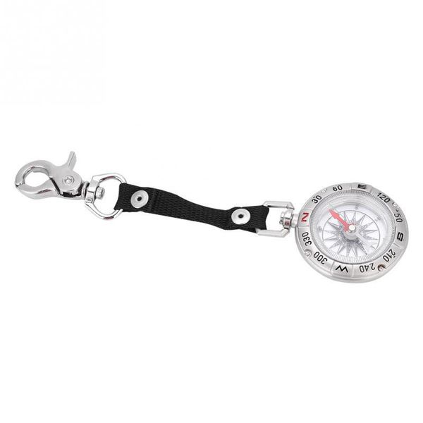 

outdoor compass portable mini navigator zinc alloy pointing guide with hanging ring buckle camping hiking accessory gadgets