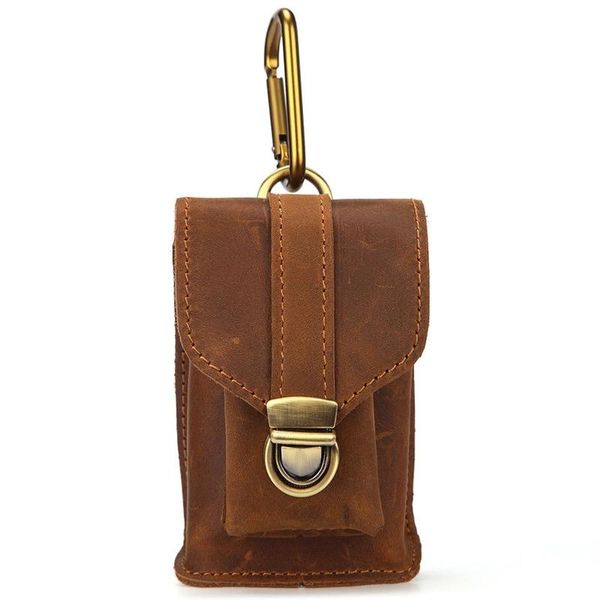 

waist bag for men mini cowhide cigarette case lighter small hanging carrying bags