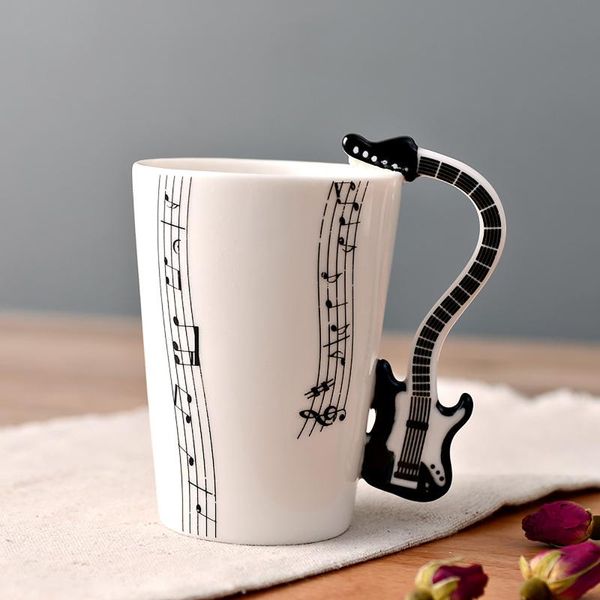 

mugs guitar ceramic cup personality music note coffee mug milk juice 10 creative designs electric