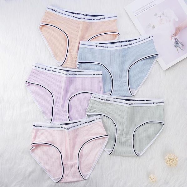 

women's panties women underwear comfortable lingerie femme briefs low rise pure color cotton wholesale lot bulk pack of, Black;pink