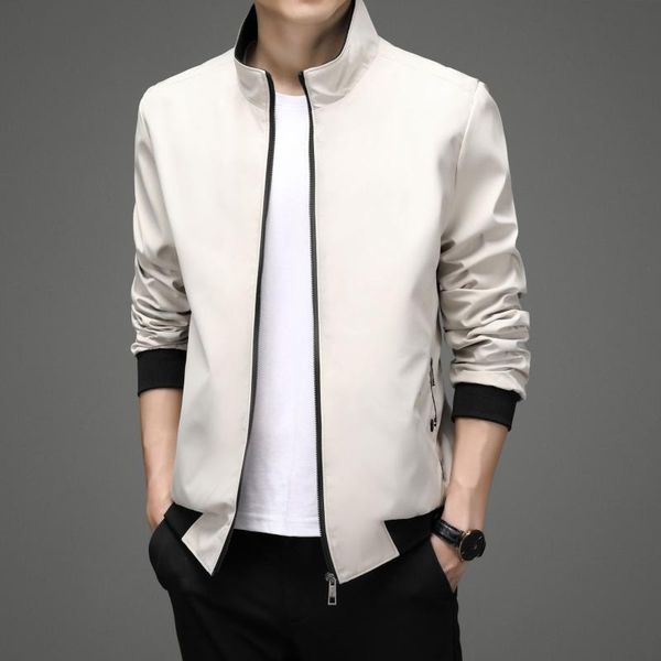 

men's jackets arrival men jacket spring mens casual middle-aged collar solid color clothing streetwear bomber, Black;brown