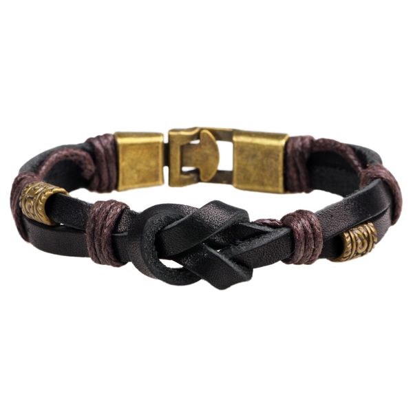 

fashion men's boys' personalized leather bracelet accessories, Golden;silver