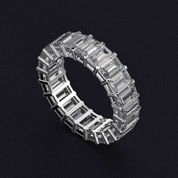 Кольца T GG Wong Rain Роскошное серебро 925 пробы, драгоценный камень муассанит, обручальное кольцо, обручальное кольцо из белого золота, ювелирные изделия оптом
