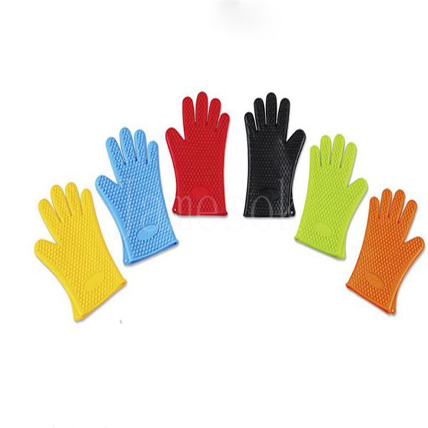 Cozinha Tools Silicone GloveGorganizer Isolado Luvas de Calor Microondas Forno Placa Clipe Anti-Scald Mitt DB861