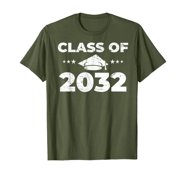 

class of 2032 t-shirt grow with me first day of school shirt, White;black