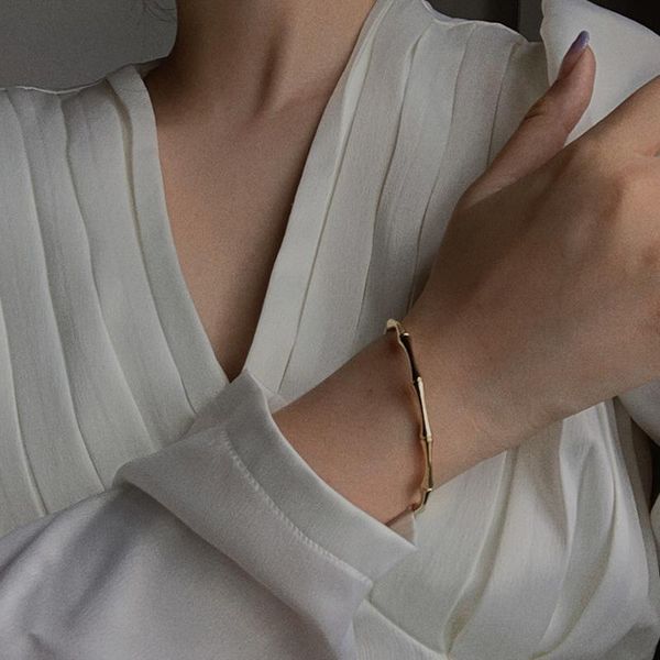 

bangle 2021 korean simplicity line glossy adjustable open metal fashion bracelet jewelry for women girl party retro, Black