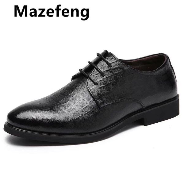 

dress shoes men leather formal big size 38-48 oxford for fashion office 5fks, Black
