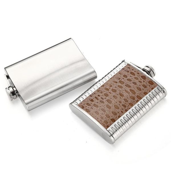 

hip flasks 8oz classic fashion tiger skin pattern flask outdoor sport travel camping flagon small capacity kettle