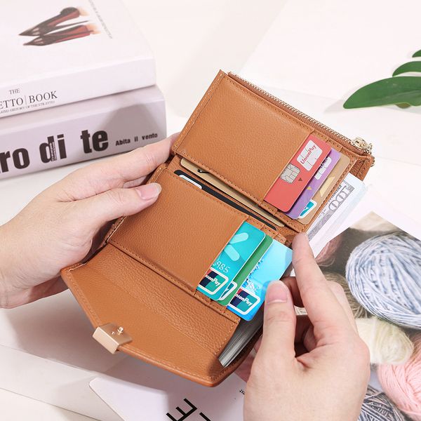 

holder first pattern layer women korean wallet leather multi-card fashion crocodile wallet card cowhide cross-border vvpgm, Red;black