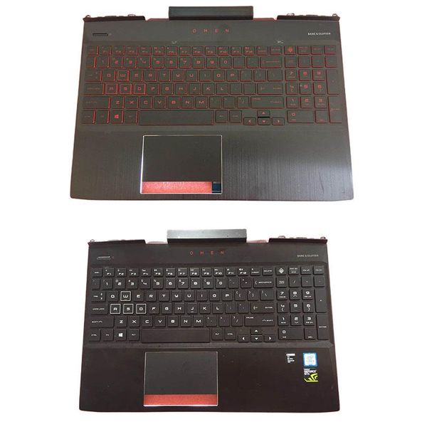 

original lappalmrest upper case us red backlit keyboard touchpad for omen 15-dc series l24369-001 replacement keyboards