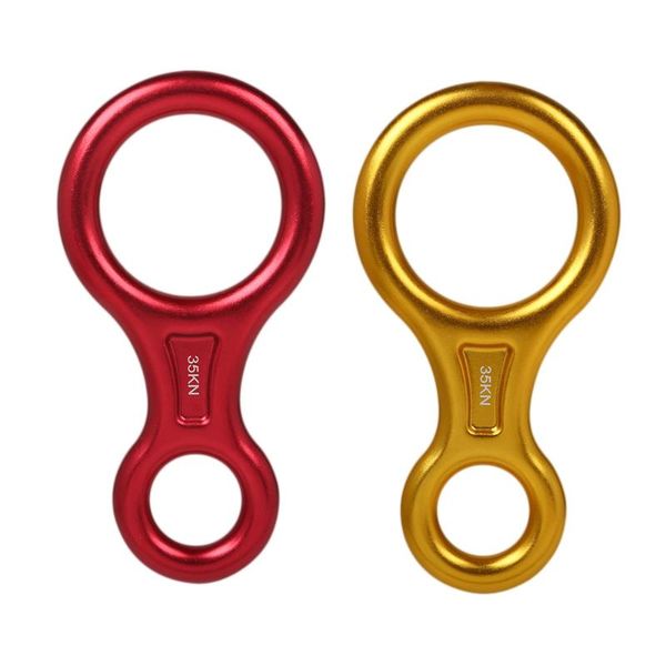 

cords, slings and webbing 2pcs climbing descender 35kn figure 8 word rope rappel ring downhill eight rappelling gear belay device equipment