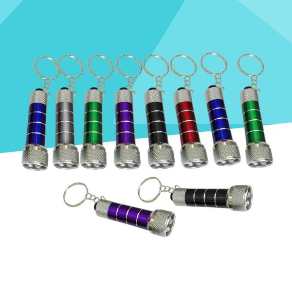 

flashlights torches 10pcs mini creative 5 led powerful keyring torch keychain for kids random color
