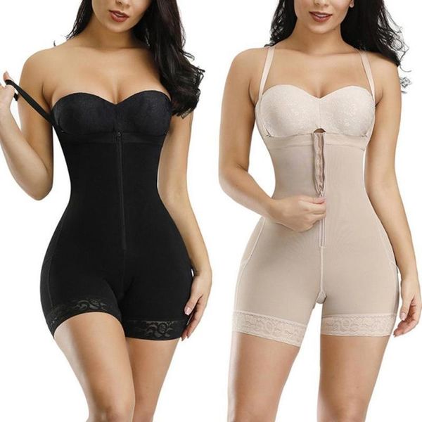 

women's shapers one piece corset secret women open bust bulifter waist trainer bodysuit shapewear slimming body shaper underwear girdle, Black;white
