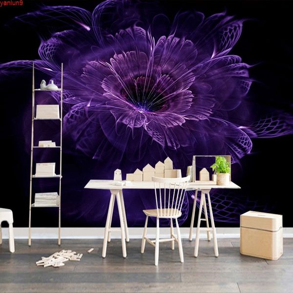 Benutzerdefinierte 3D-Fototapete, moderne schöne abstrakte Blumenwandkunst, Wandtapete für Wohnzimmer, Schlafzimmer, TV-Hintergrund, Dekor. Gute Qualität