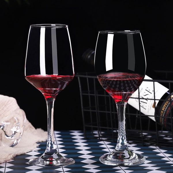 

6pcs goblet wine glass cup set kitchen crystal red champagne large glasses wedding party birthday gift bar decorating