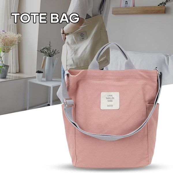 

storage bags canvas tote bag simple easy matching woman satchel luxury handbags large capacity student shoulder dtt88