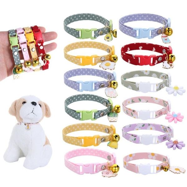 

cat collars & leads cute japanese style adjustable pet collar flower hollow bell dog puppy supplies for kittens